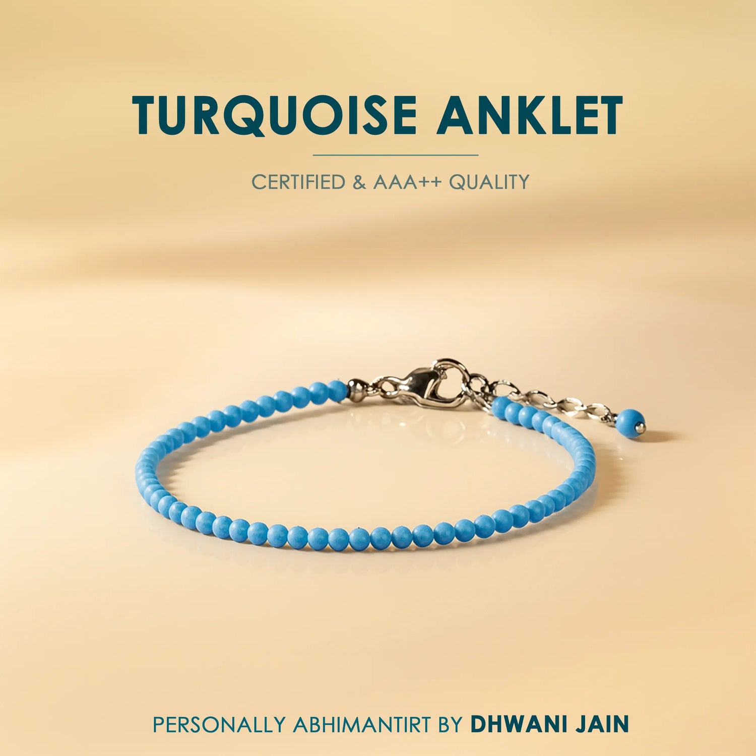 Turquoise Diamond Cut Anklet