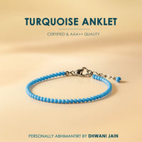 Turquoise Diamond Cut Anklet