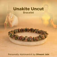 Unakite Uncut Crystal Bracelet