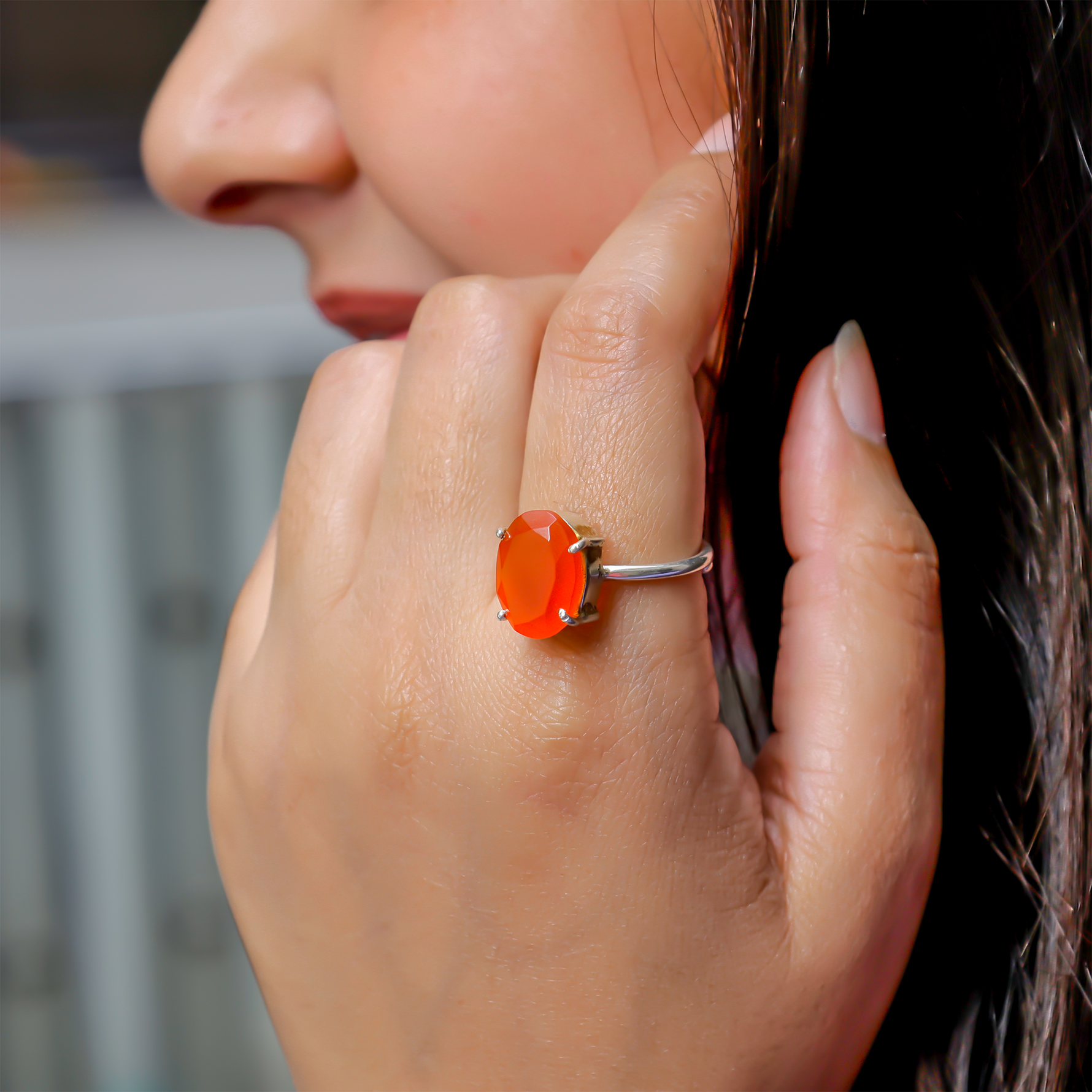 Helps Purify Blood, Lungs, Liver and Heart: Carnelian Ring
