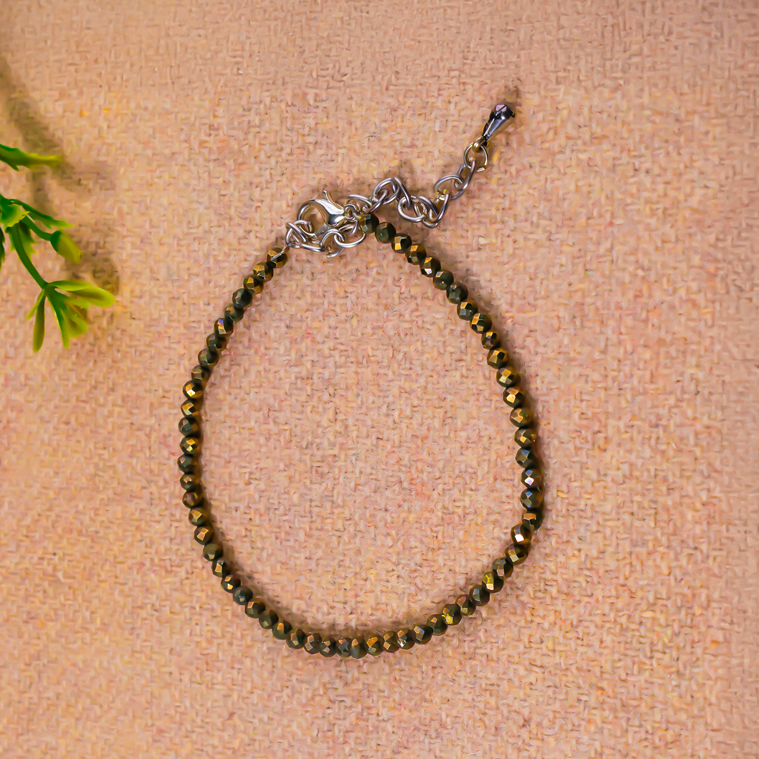 Pyrite Diamond Cut Anklet - Abhimantrit & Certified
