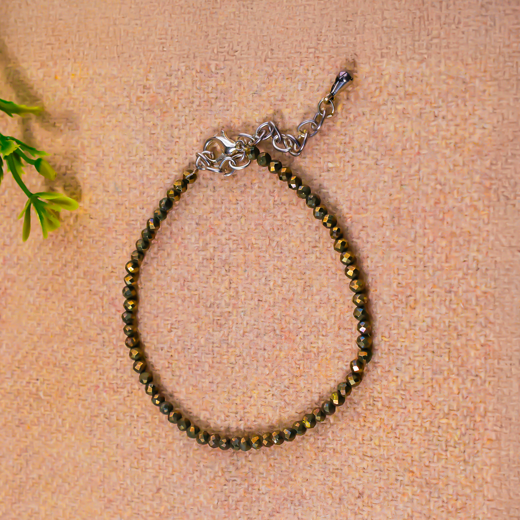 Pyrite Diamond Cut Anklet - Abhimantrit & Certified