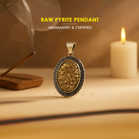 Raw Pyrite Pendant for Wealth & Money - Abhimantrit