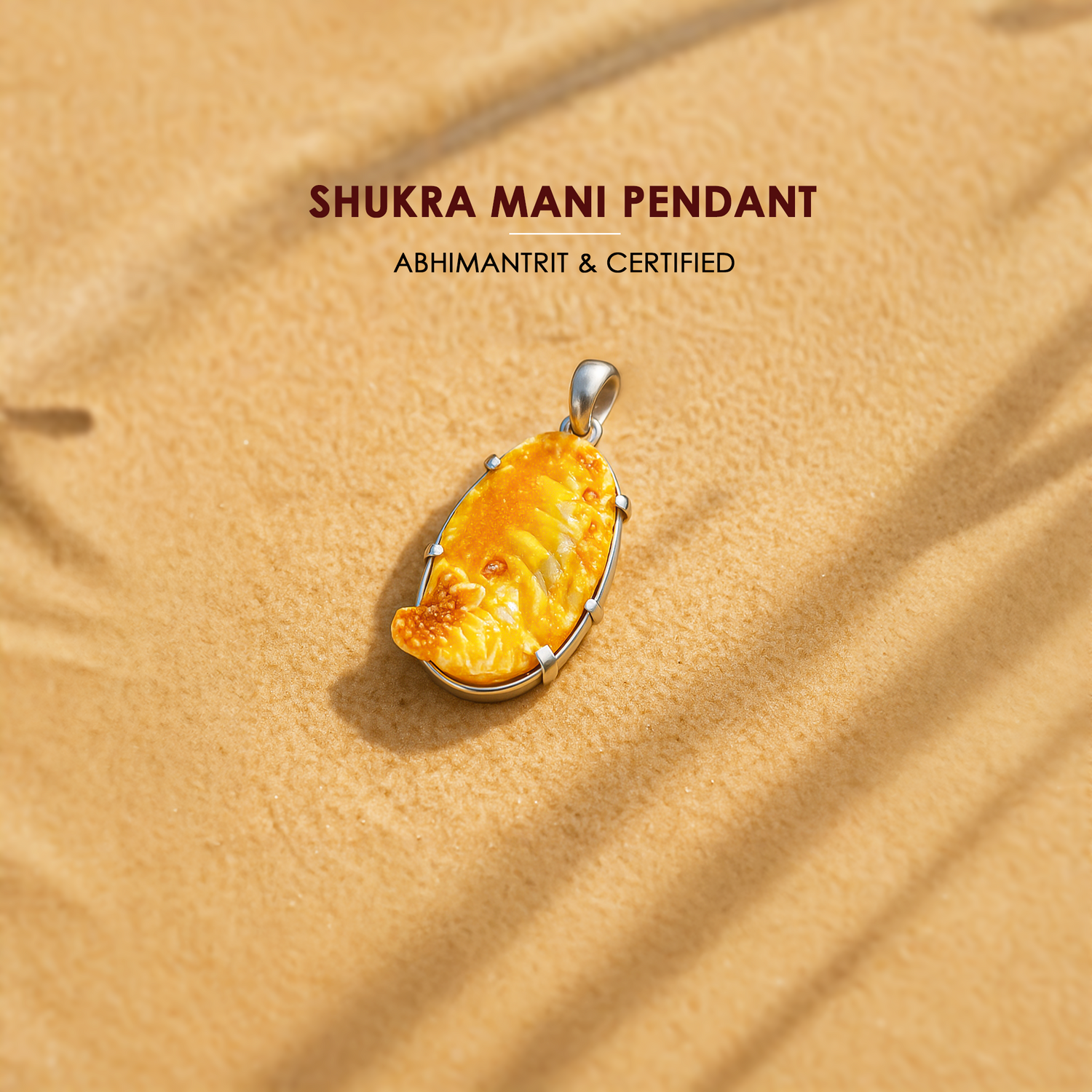 Shukra Mani Pendant - Abhimantrit & Certified