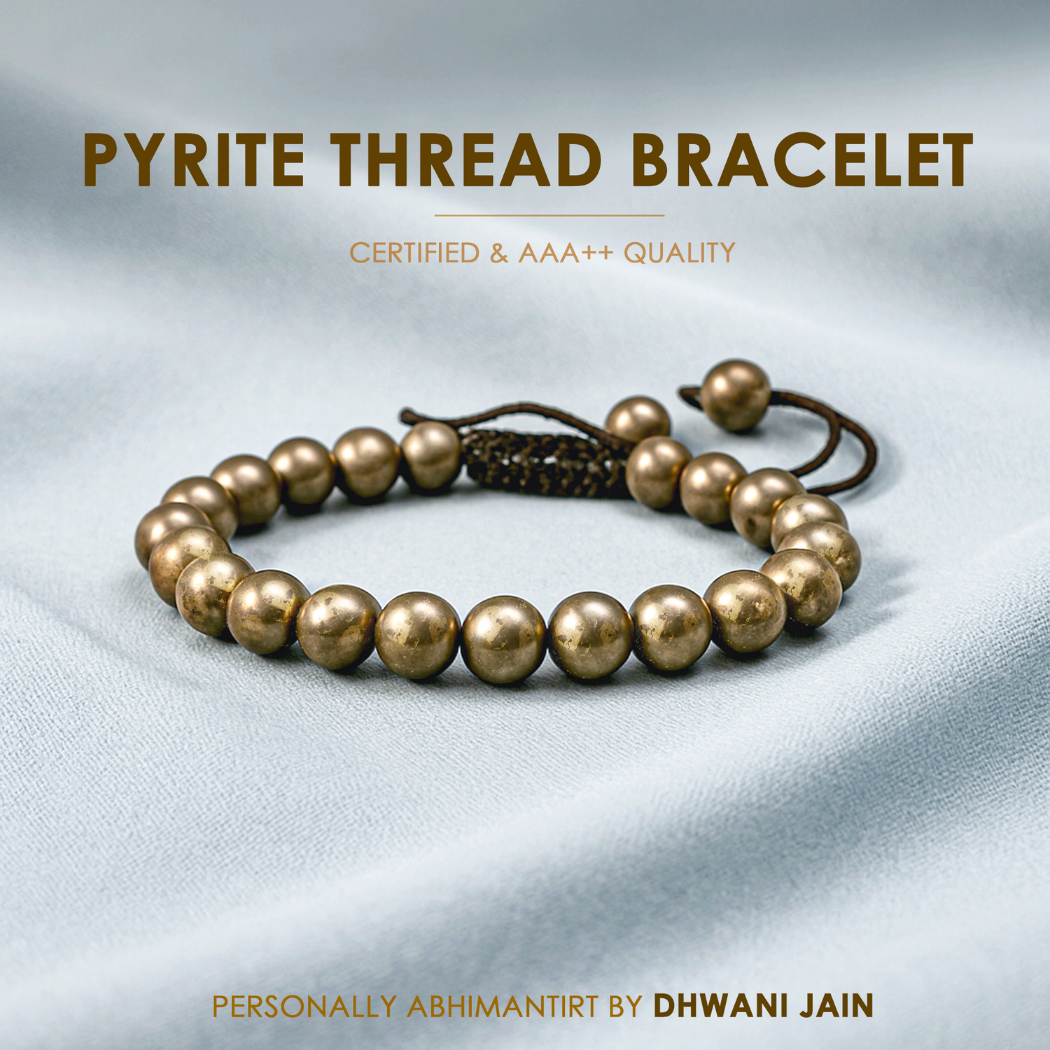 Attract Money, Success, Name & Fame: Pyrite Thread Bracelet
