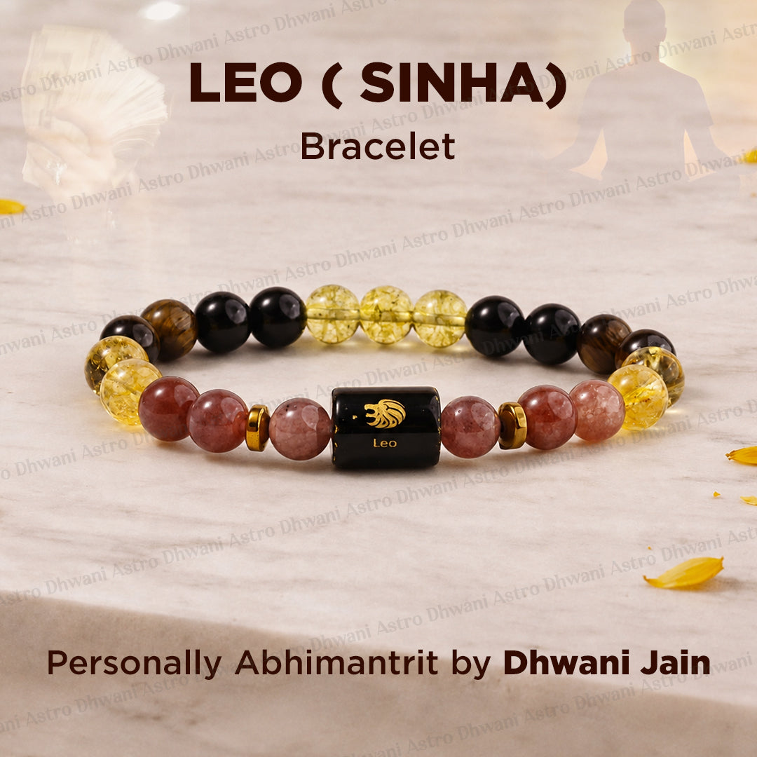 Leo (सिंह राशि) Zodiac Sign Multi Stone Bracelet