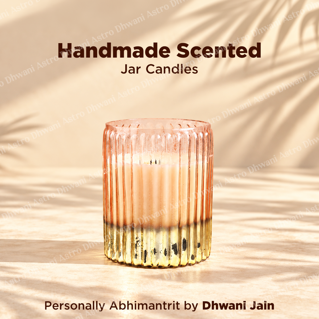 Scented Soy Wax Candle | Hand-Poured Aromatherapy Candle in Decorative Fluted Glass Jar | Meditation, Prayer & Home Décor
