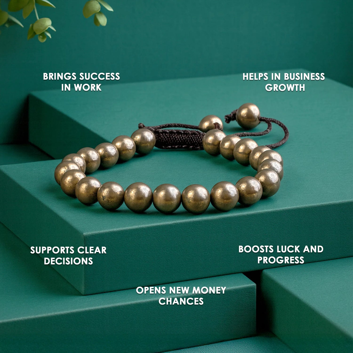 Attract Money, Success, Name & Fame: Pyrite Thread Bracelet