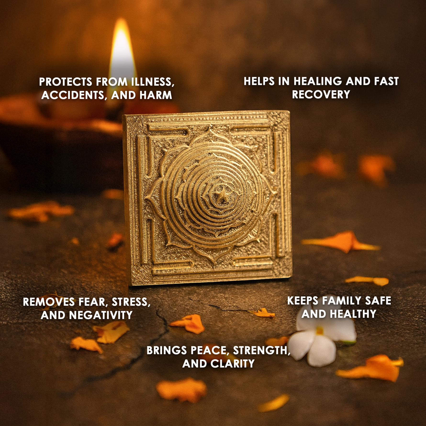 Maha Mrityunjaya Yantra (Reduces Shani & Chandra (Moon) Dosha Effects) - Abhimantrit