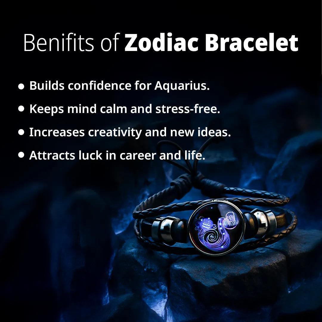 Aquarius Leather Bracelet