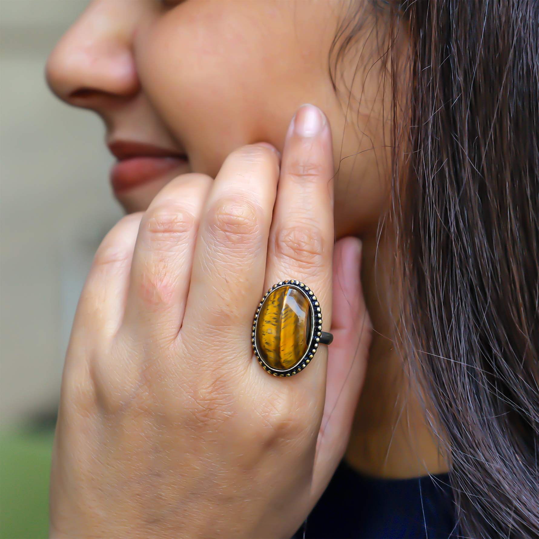 Tiger Eye Ring - Abhimantrit & Certified