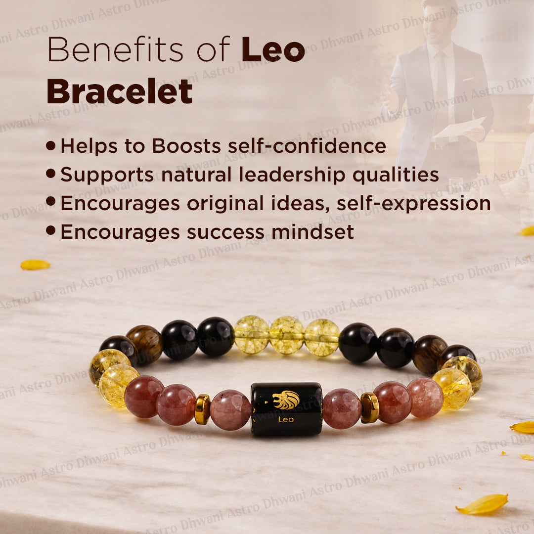 Leo (सिंह राशि) Zodiac Sign Multi Stone Bracelet