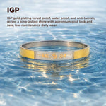 Gold and silver bracelet with IGP gold plating in water
