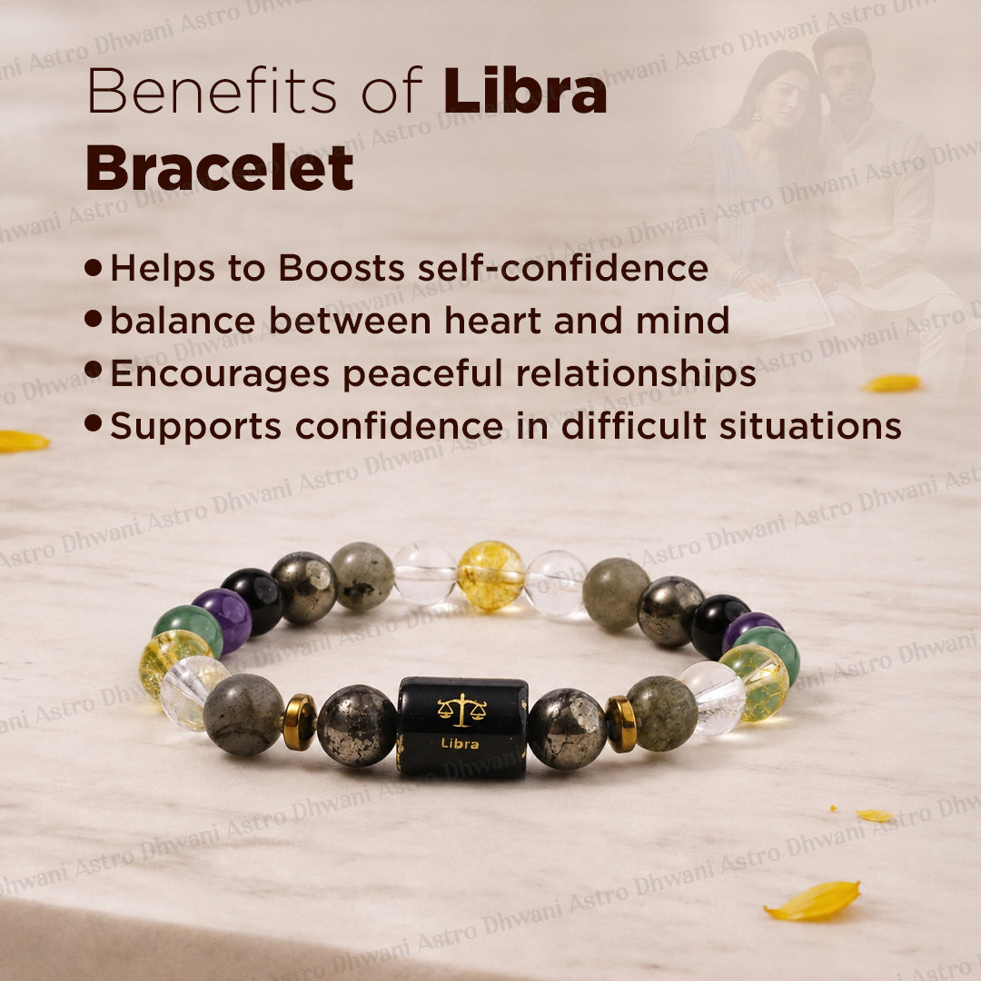 Libra (तुला राशि) Zodiac Sign Multi Stone Bracelet