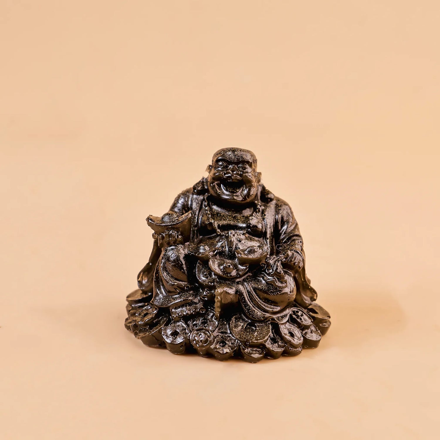 Pyrite Dust Laughing Buddha