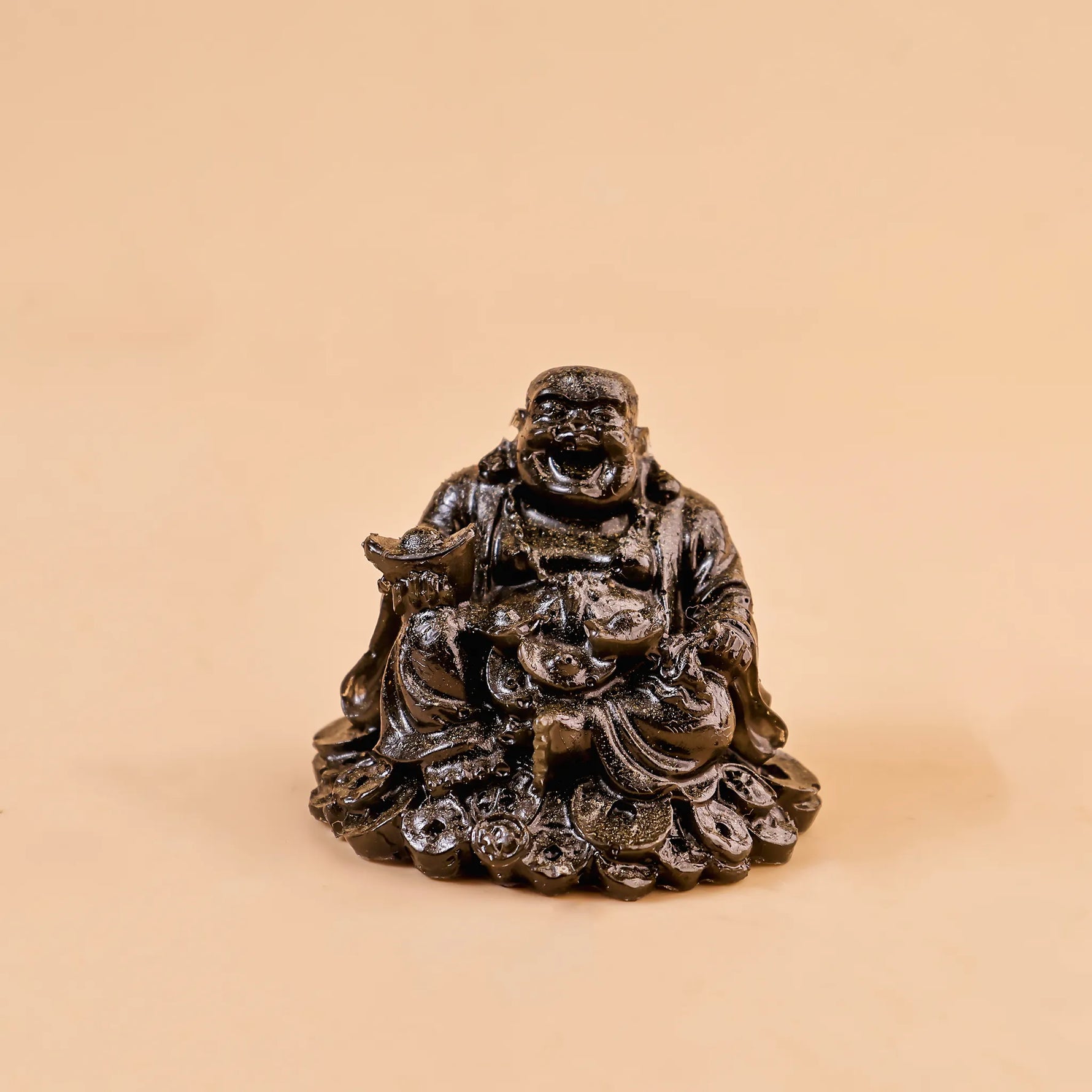 Pyrite Dust Laughing Buddha