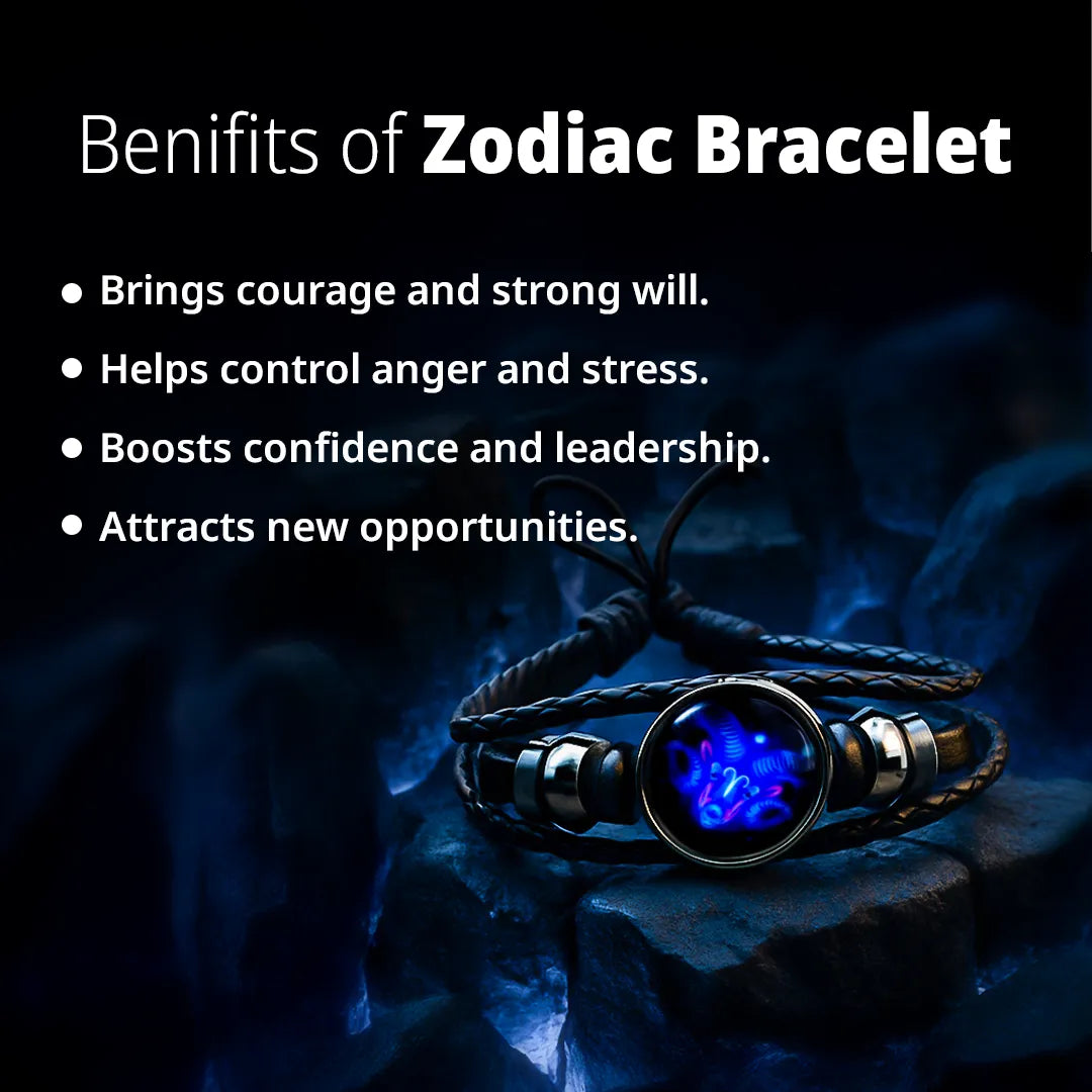 Aries Leather Bracelet for Confidence, Style & Zodiac Energy