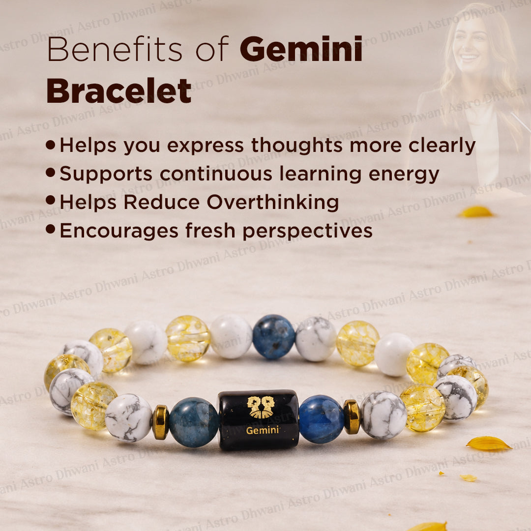 Gemini (मिथुन राशि) Zodiac Sign Multi Stone Bracelets