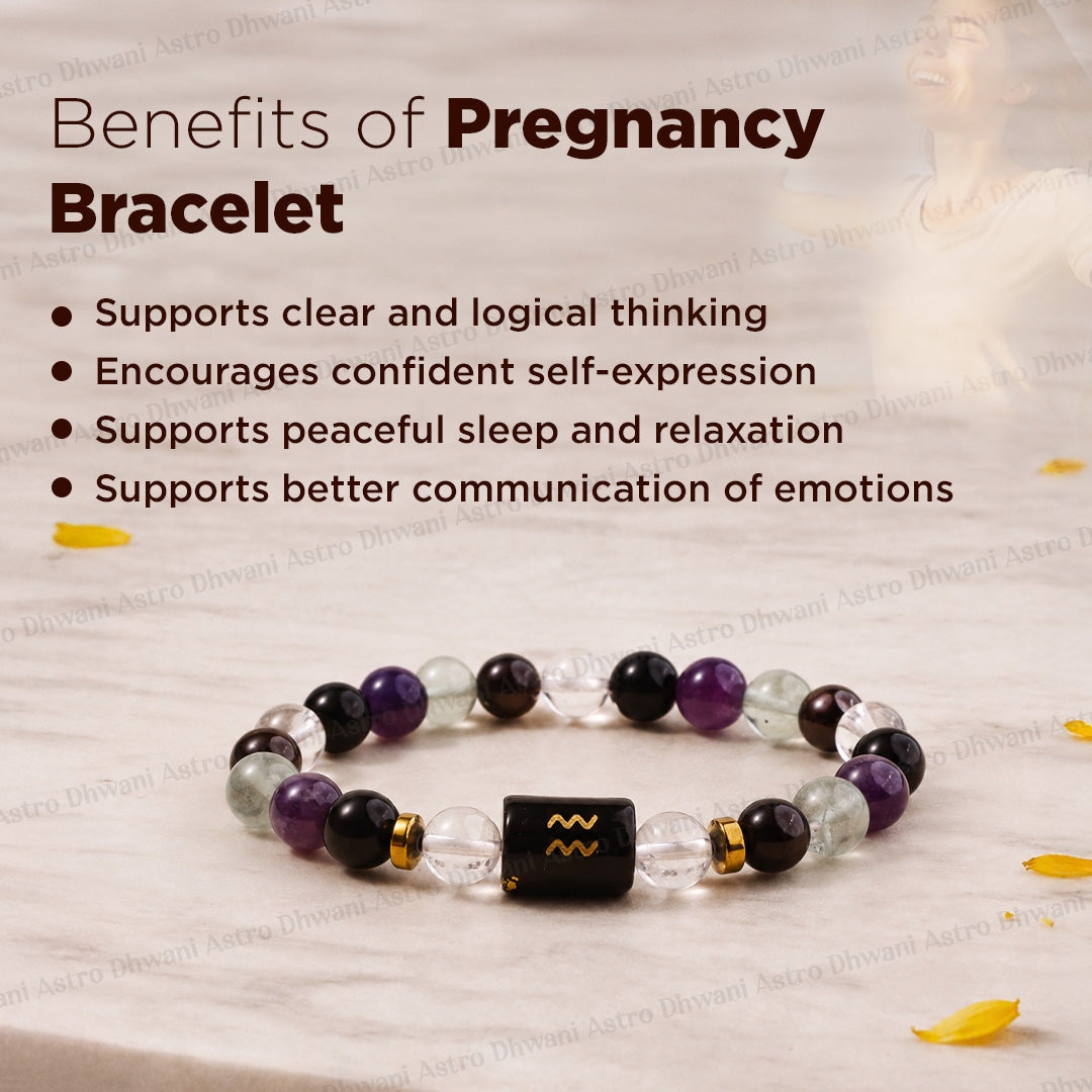Aquarius (कुंभ राशि) Zodiac Sign Multi Stone Bracelet