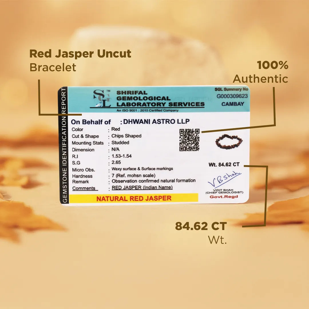 Increase Focus and Strength: Red Jasper Uncut Bracelet