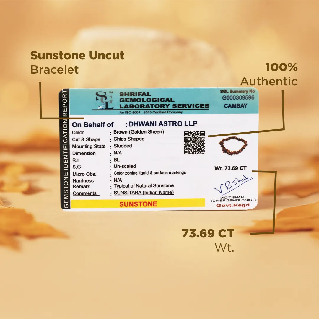 Sunstone Uncut Bracelet