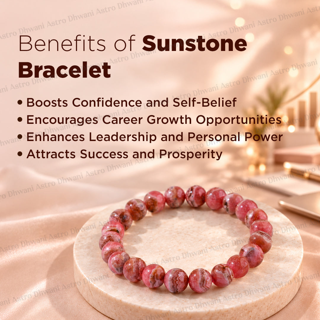 sunstone Bracelet (Abhimantrit) for Leadership & Personal Power