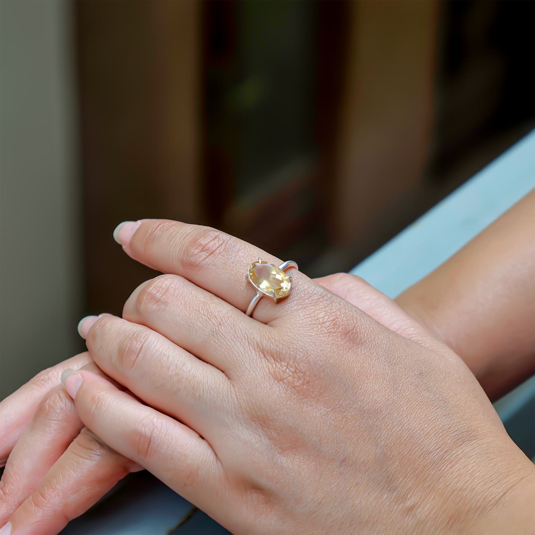 High Financial Status, Success in Job & Profession: Yellow Citrine Ring - Abhimantrit & Certified