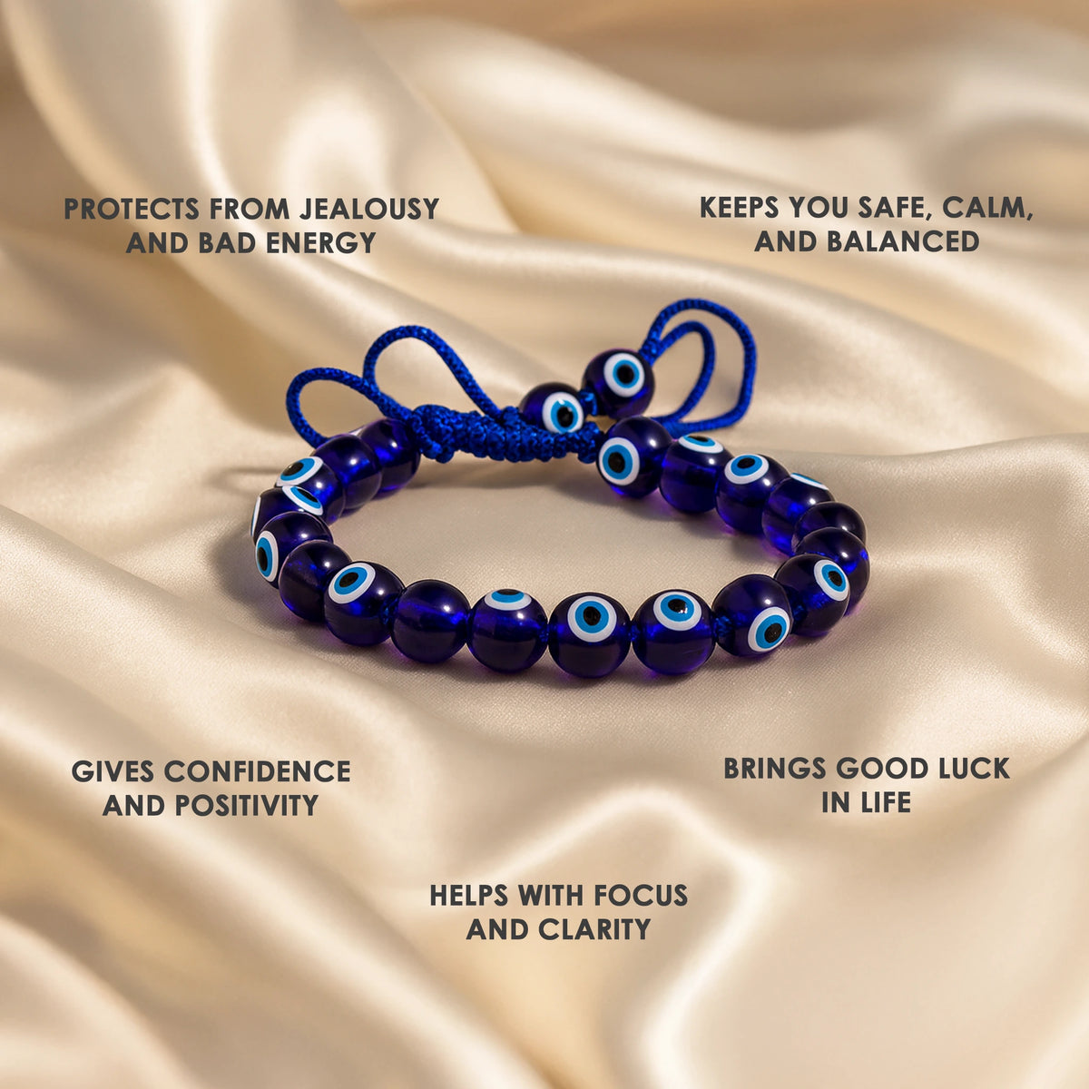 Protect from Negative Energy & Evil Spirit: Evil Eye Thread Bracelet - Abhimantrit & Certified