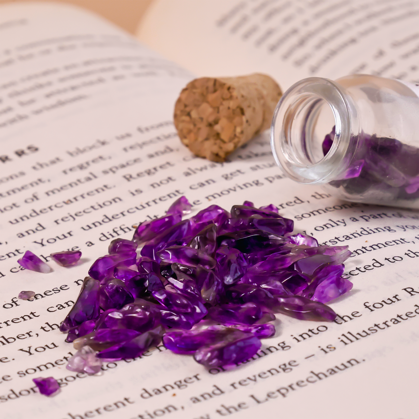 Amethyst Bottle Chips - Abhimantrit