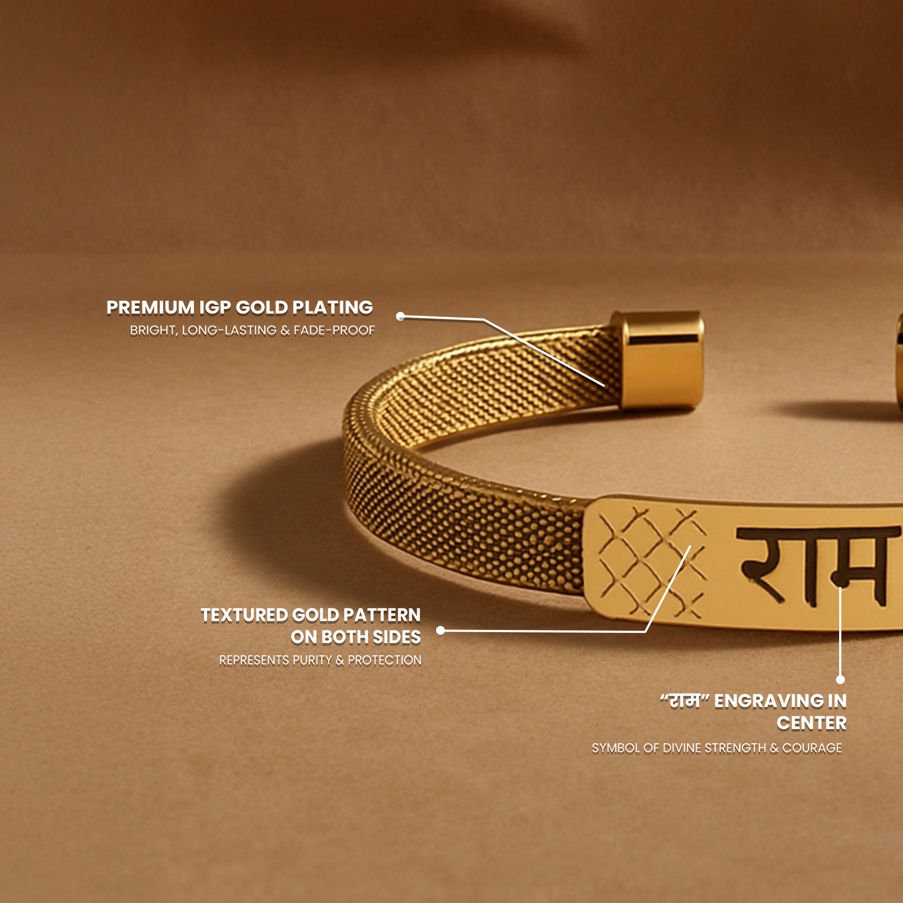 Ram Shakti Kada (IGP Gold Plating) – Abhimantrit