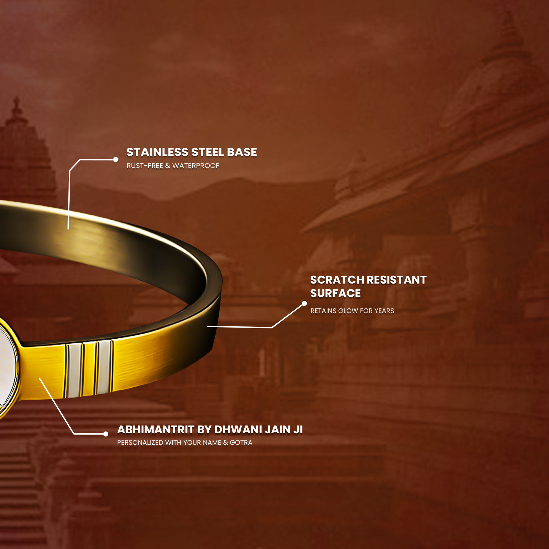 Hanuman Raksha Kada (IGP Gold Plating) - Abhimantrit