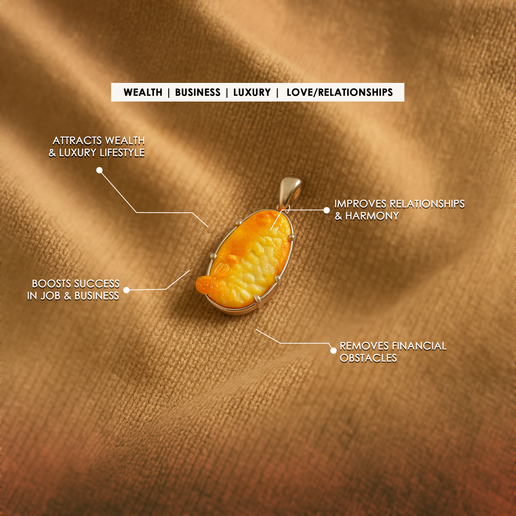 Shukra Mani Pendant - Abhimantrit & Certified
