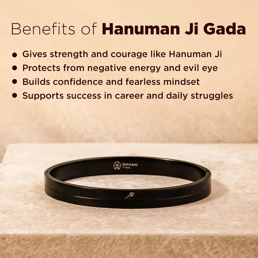 Hanuman Ji Gada Kada – IGP Gold Plated Spiritual Kada for Strength