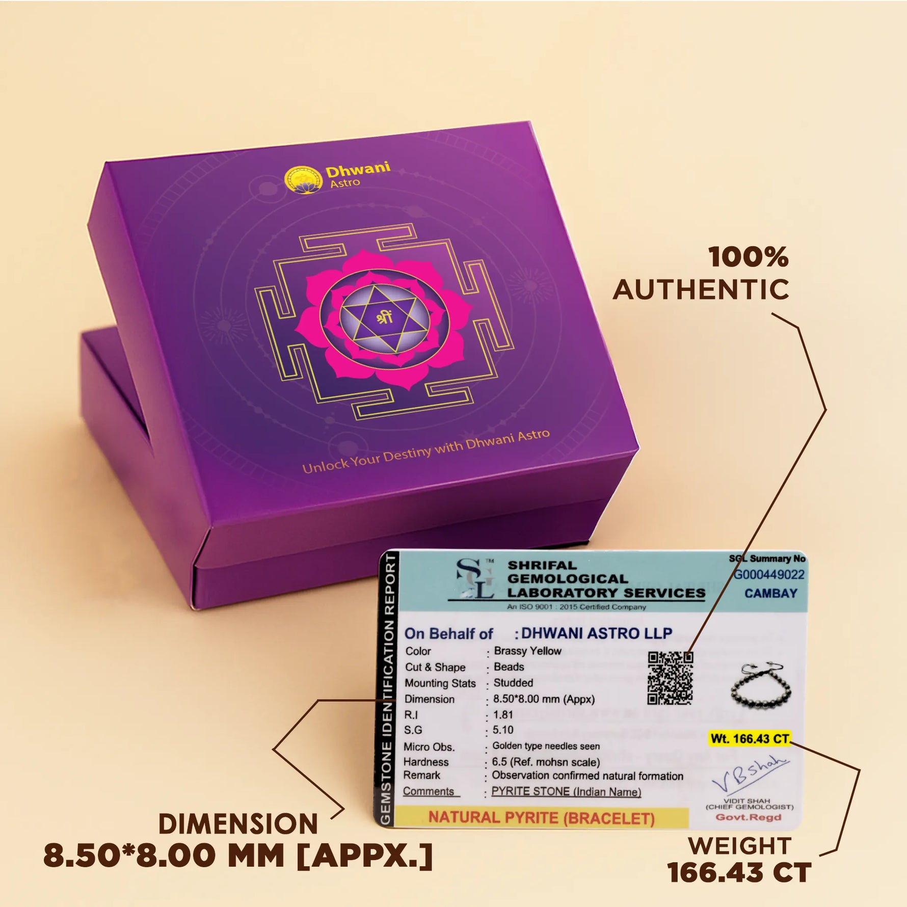 Attract Money, Success, Name & Fame: Pyrite Thread Bracelet