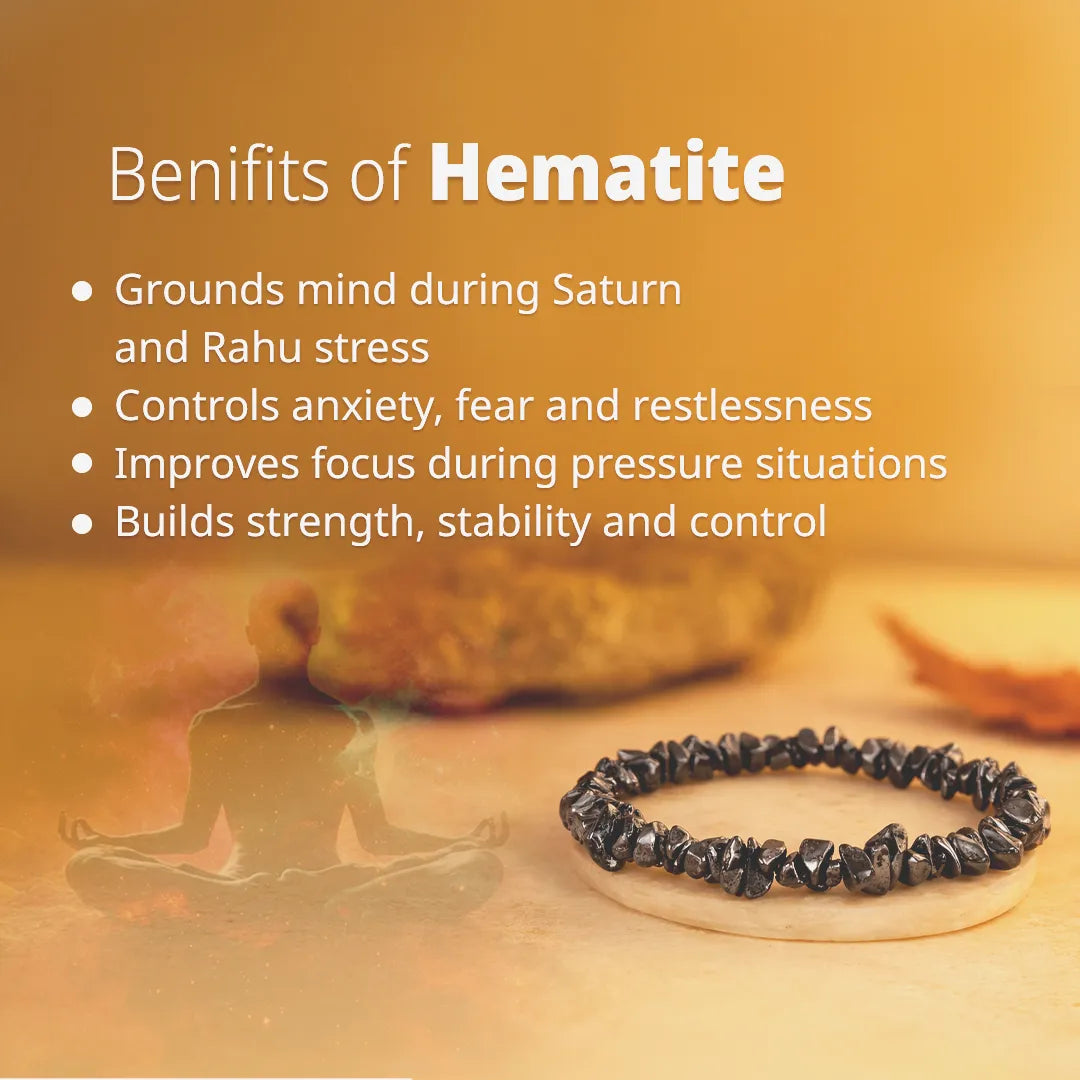 Hematite Uncut Crystal Bracelet