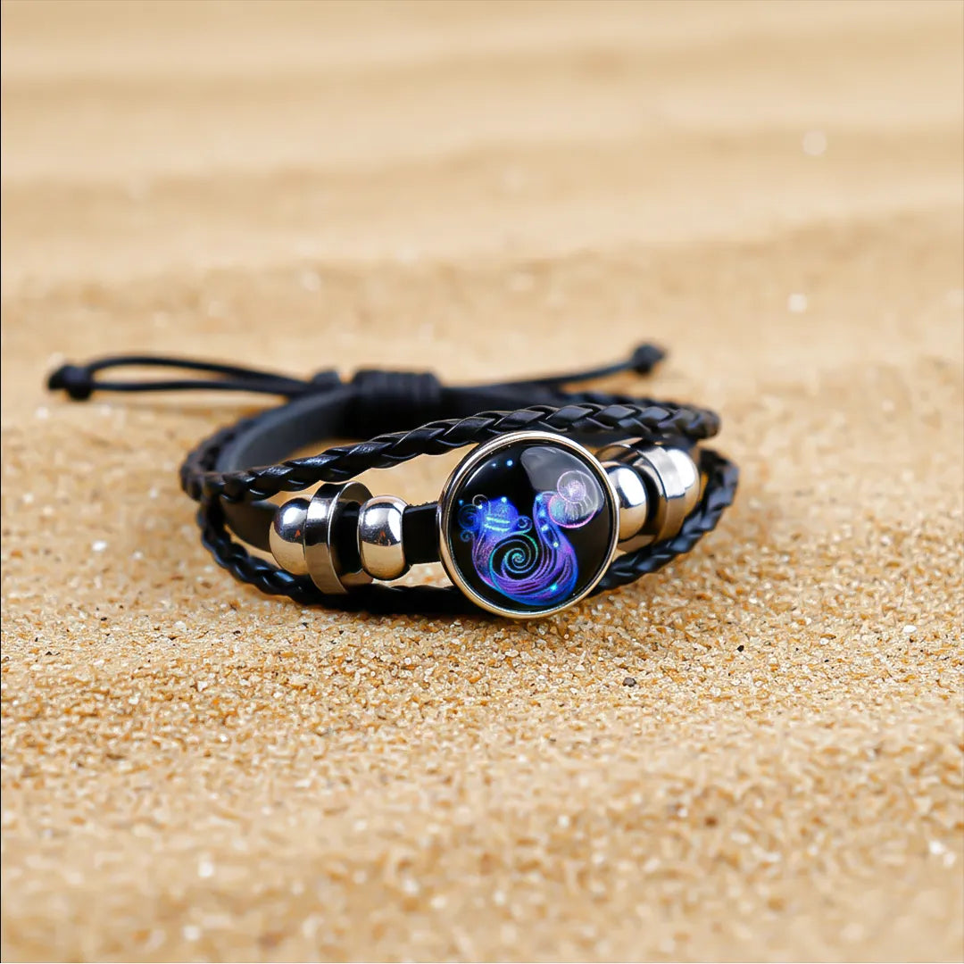 Aquarius Leather Bracelet