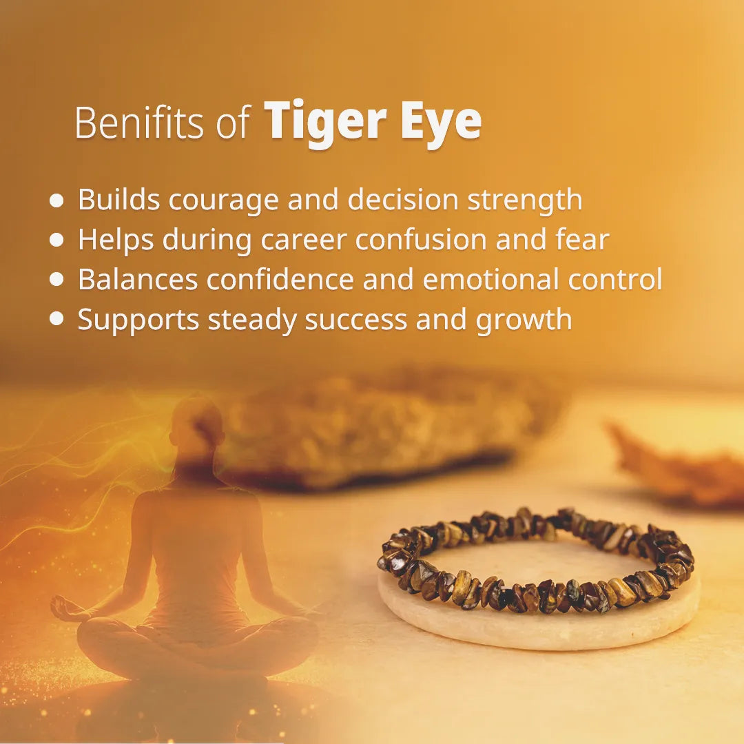 Boosts your Confidence Level & Exalts the Planet Ketu: Tiger Eye Uncut Bracelet