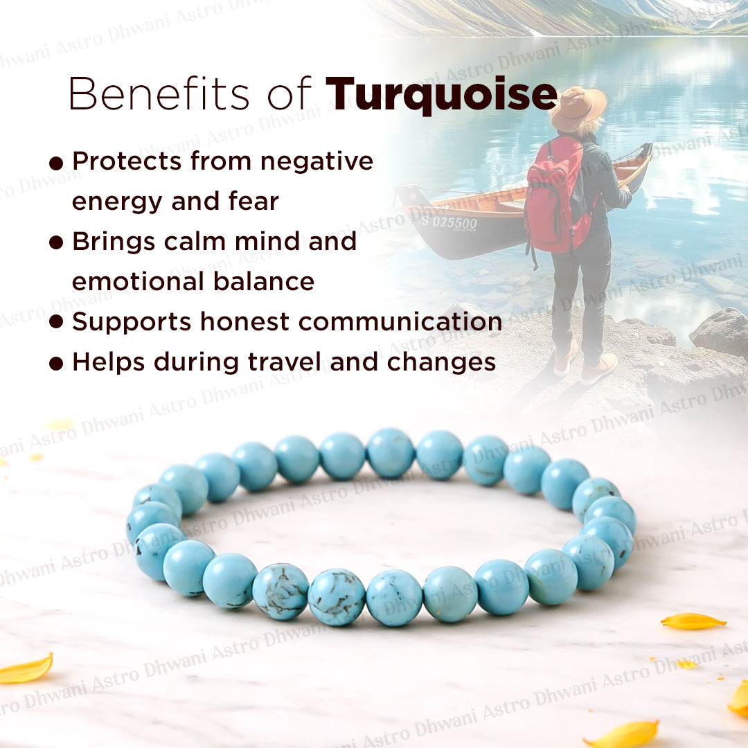 Turquoise Bracelet for Protection Calmness Communication