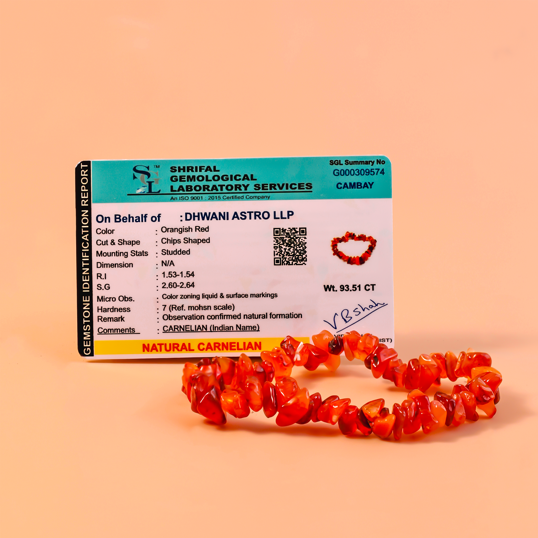 Helps Purify Blood, Lungs, Liver and Heart: Carnelian Uncut Bracelet