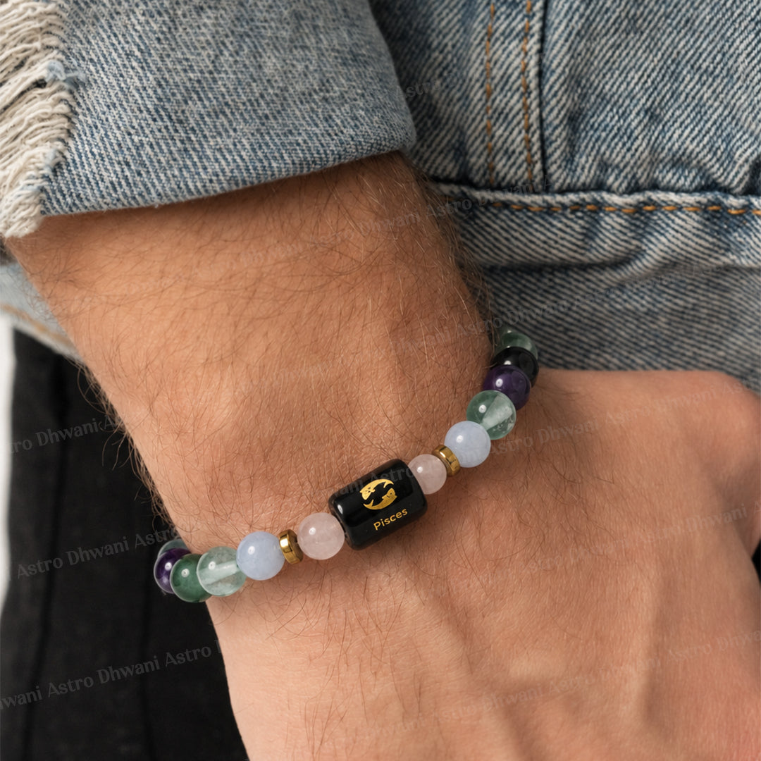 Pisces (मीन राशि) Zodiac Sign Multi Stone Bracelets