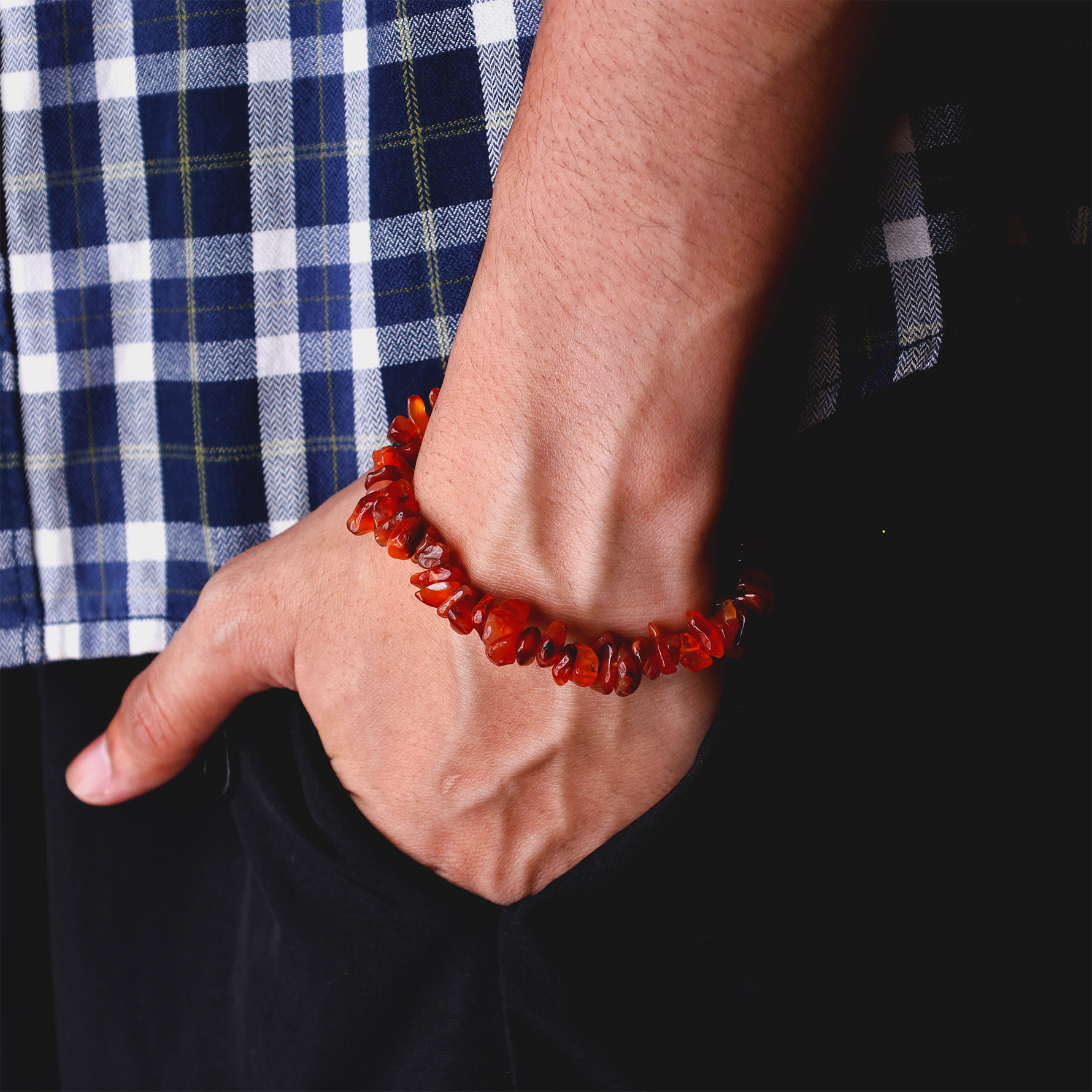 Helps Purify Blood, Lungs, Liver and Heart: Carnelian Uncut Bracelet
