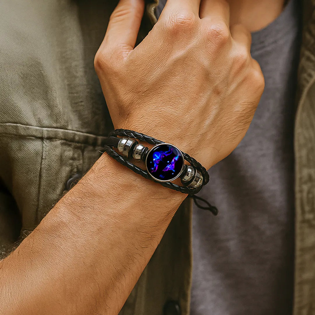 Sagittarius Leather BraceletSagittarius Leather Bracelet
