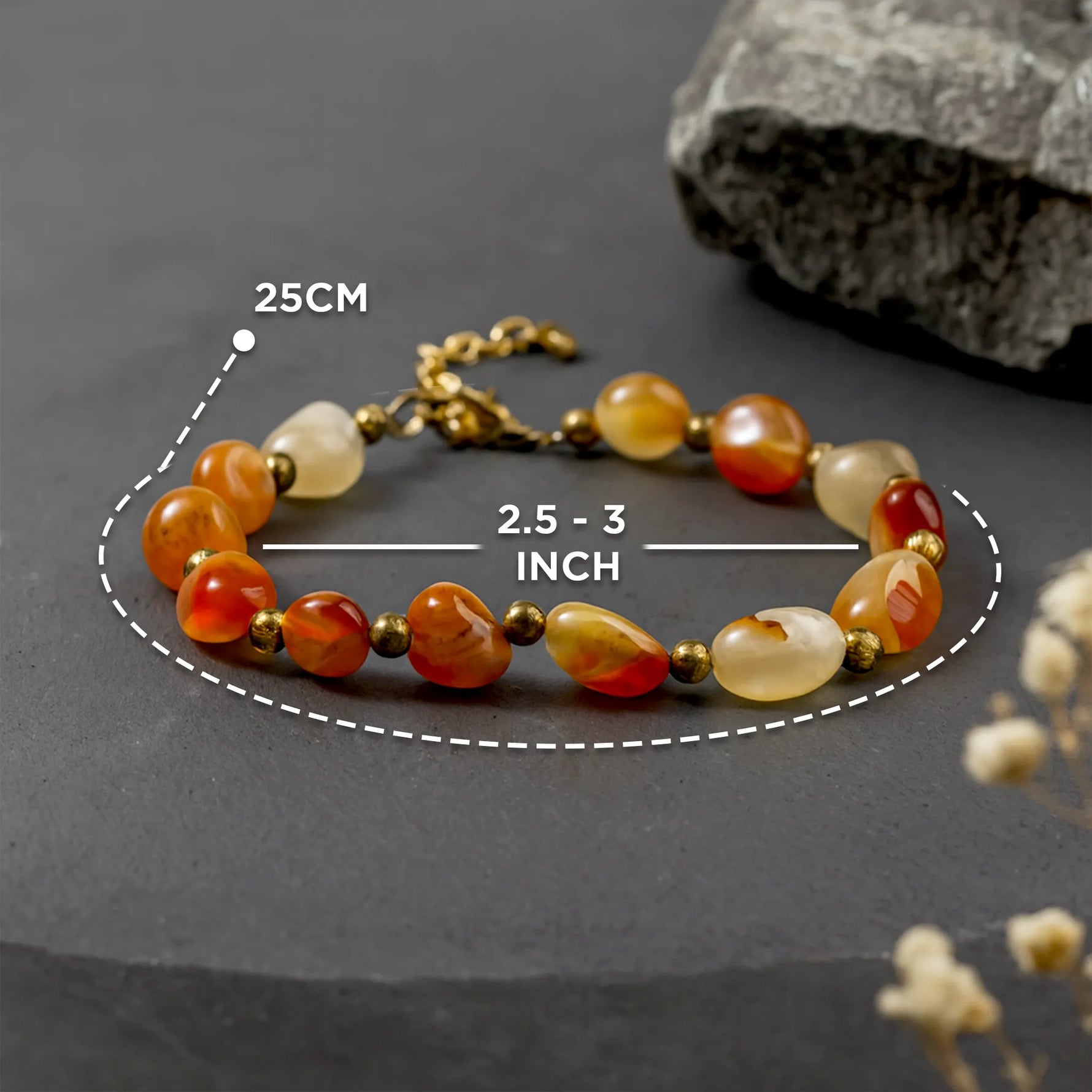 Natural Carnelian Anklets