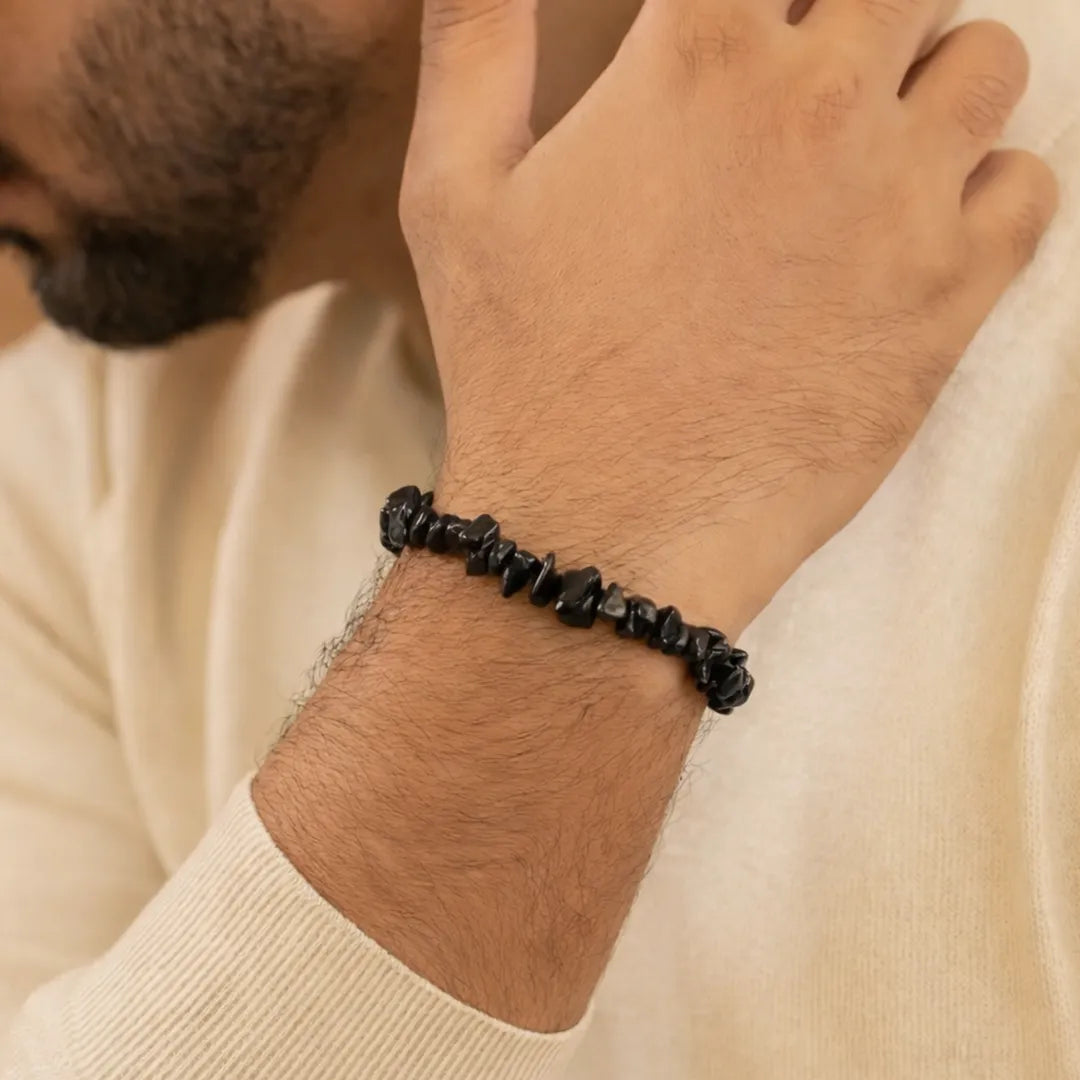 Smoky Quartz Uncut Crystal Bracelet