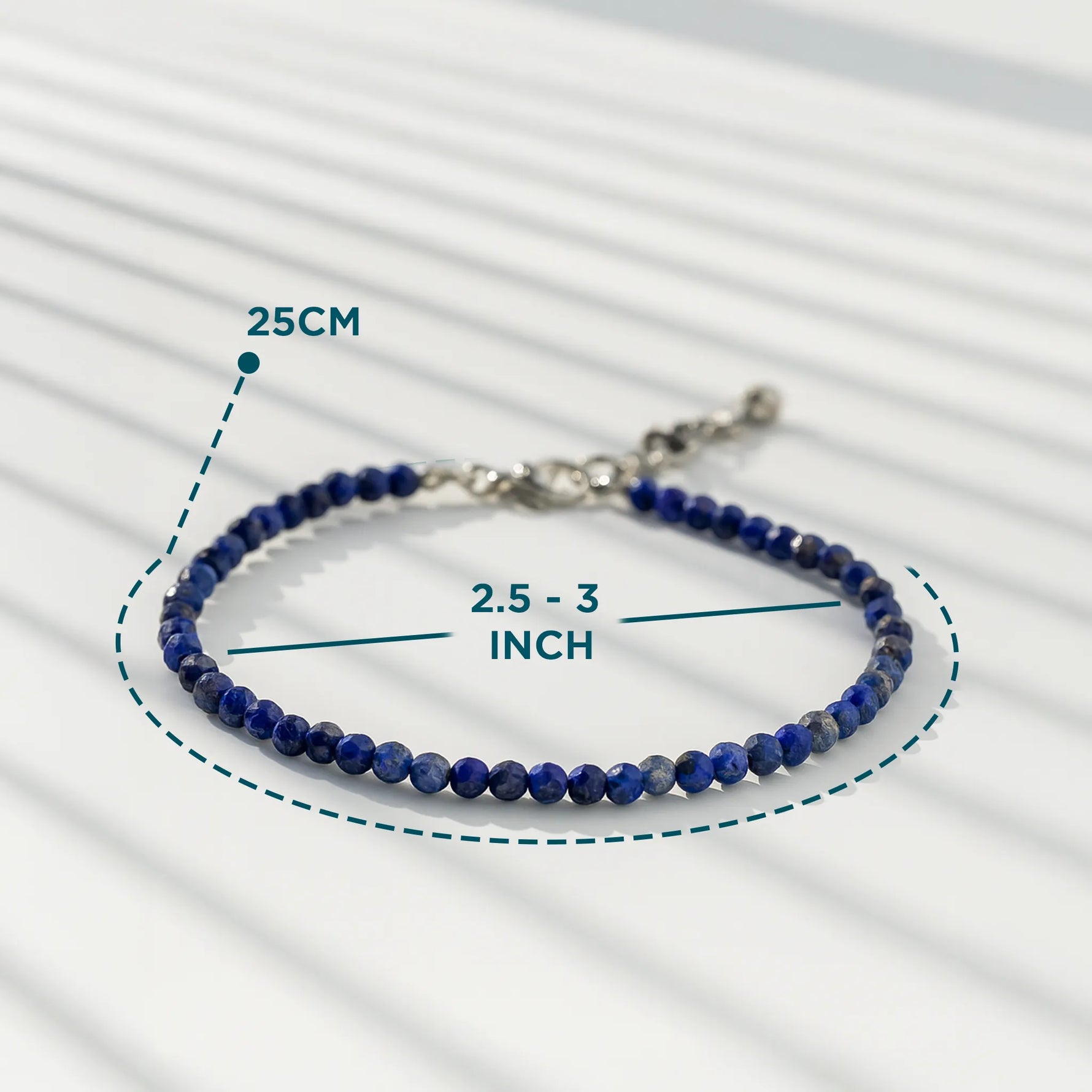 Lapis Lazuli Diamond Cut Anklet