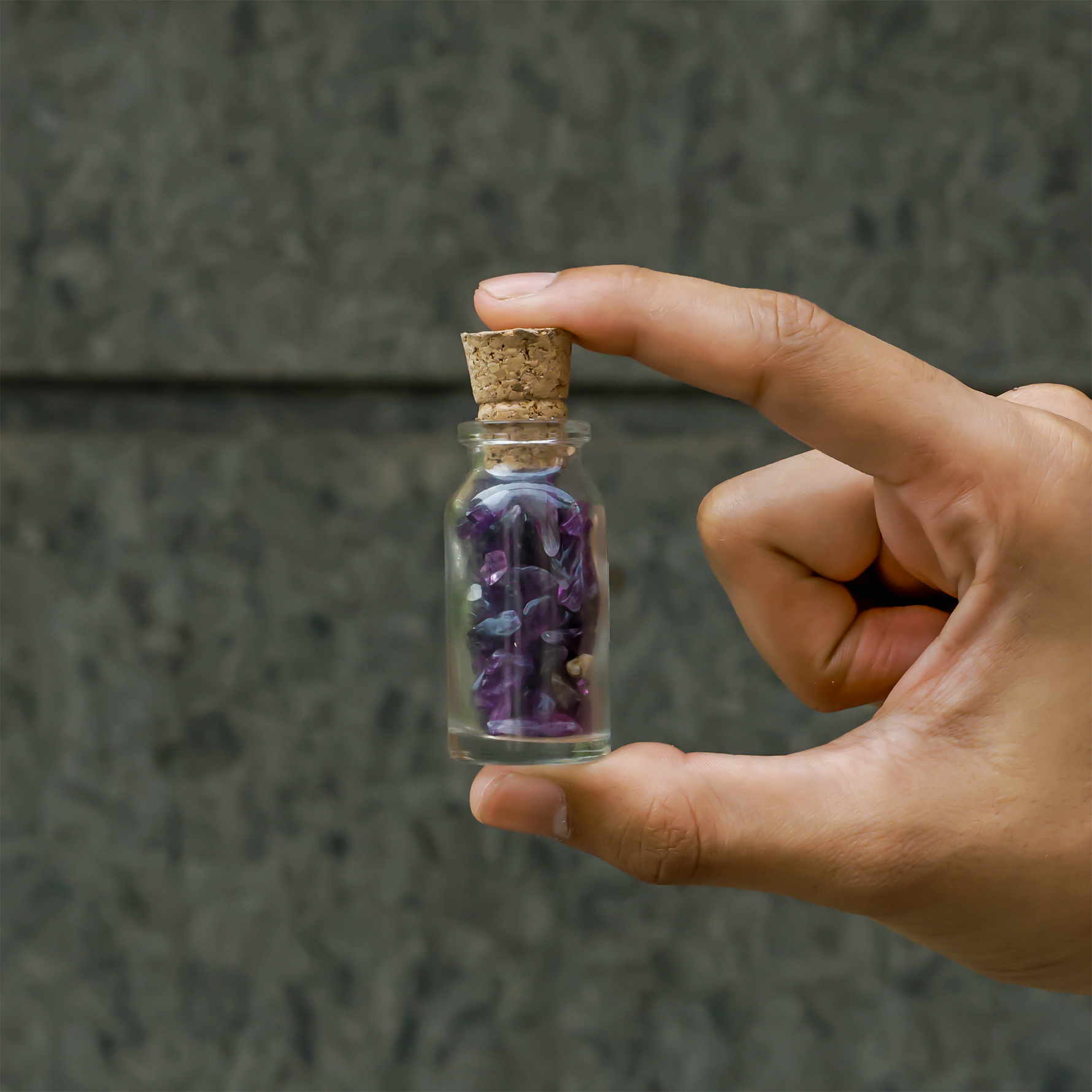 Amethyst Bottle Chips - Abhimantrit