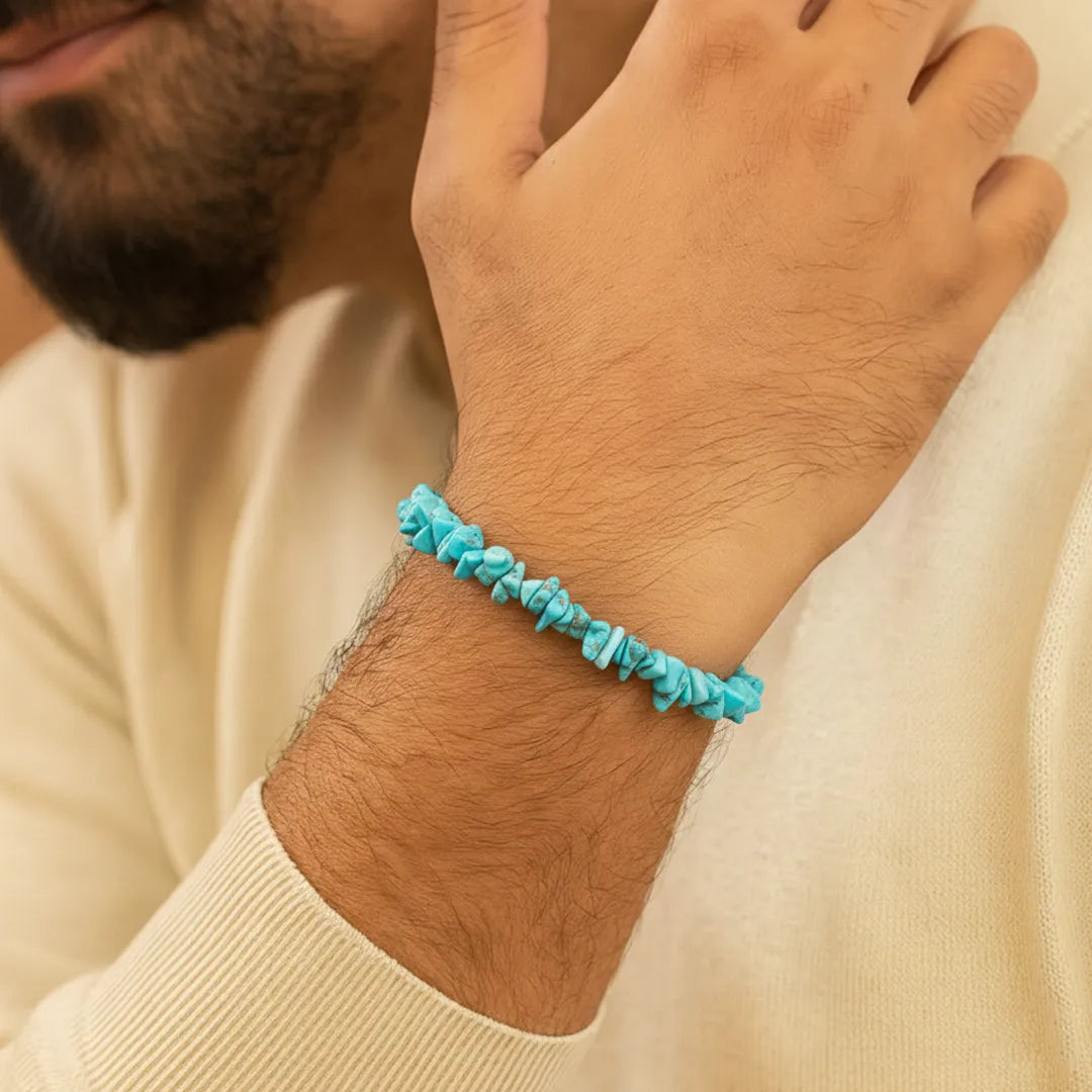 Speak with Confidence: Turquoise Uncut Bracelet