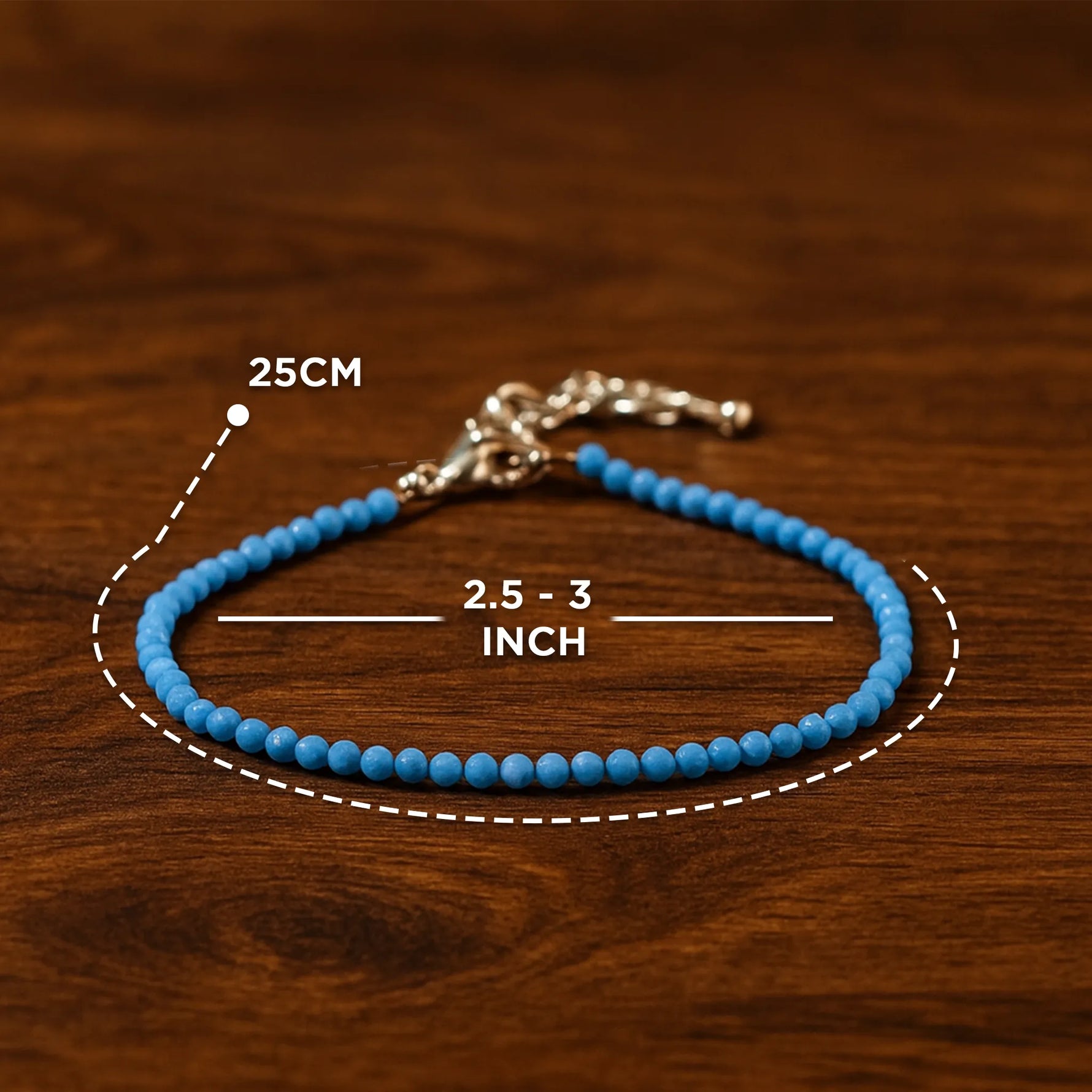 Turquoise Diamond Cut Anklet