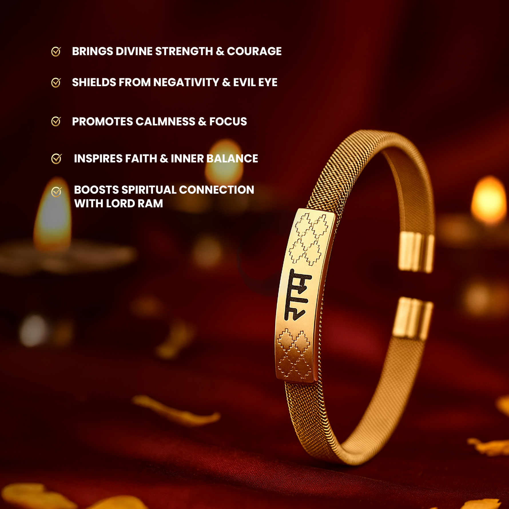 Ram Shakti Kada (IGP Gold Plating) – Abhimantrit