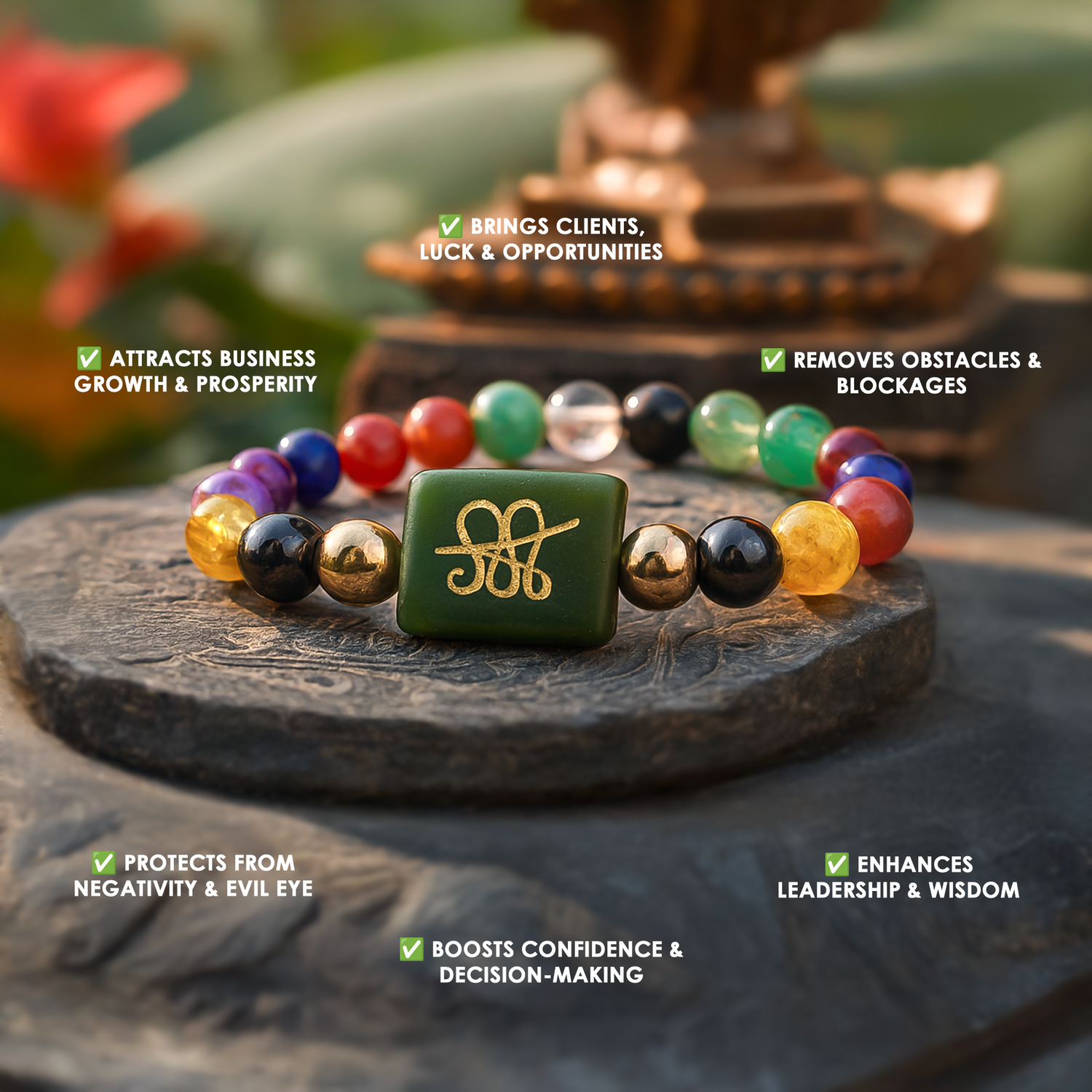 Business Success & Growth Bracelet - Abhimantrit & Certified